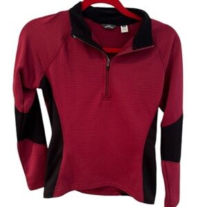 Eddie Bauer long sleeve waffle fabric women’s burgundy shirt size S